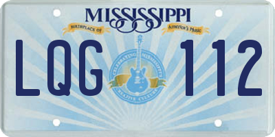 MS license plate LQG112