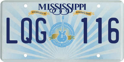 MS license plate LQG116