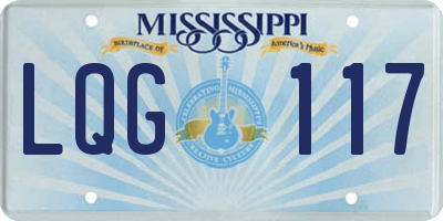 MS license plate LQG117