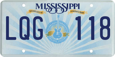 MS license plate LQG118