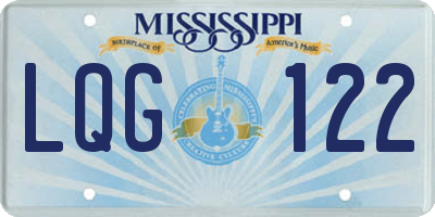 MS license plate LQG122