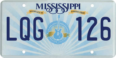 MS license plate LQG126