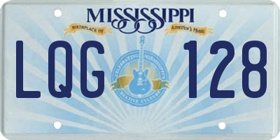 MS license plate LQG128