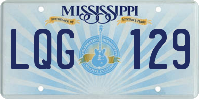 MS license plate LQG129