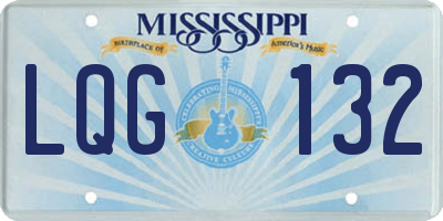 MS license plate LQG132