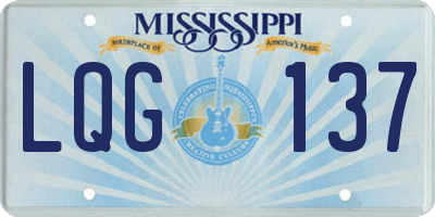 MS license plate LQG137