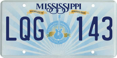 MS license plate LQG143