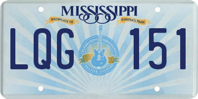 MS license plate LQG151
