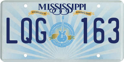 MS license plate LQG163