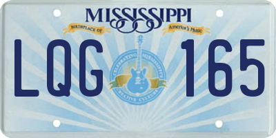 MS license plate LQG165