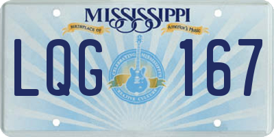 MS license plate LQG167