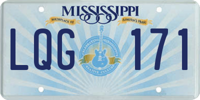 MS license plate LQG171