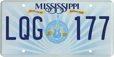MS license plate LQG177