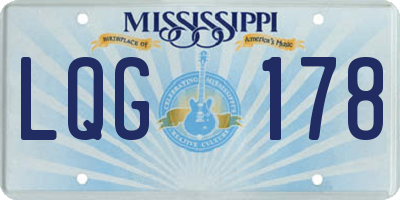 MS license plate LQG178
