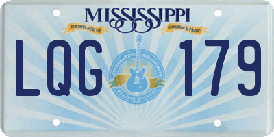 MS license plate LQG179
