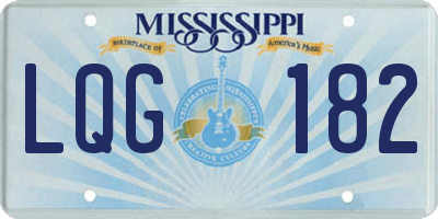 MS license plate LQG182