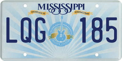 MS license plate LQG185