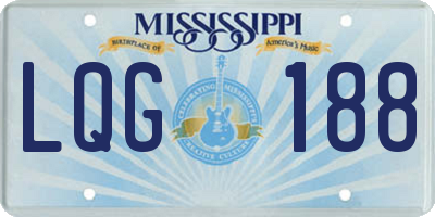 MS license plate LQG188