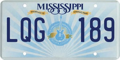 MS license plate LQG189