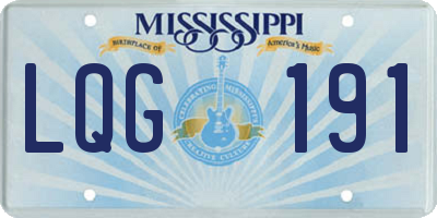 MS license plate LQG191