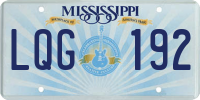 MS license plate LQG192