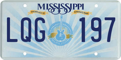 MS license plate LQG197