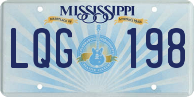 MS license plate LQG198