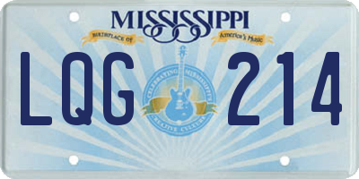 MS license plate LQG214