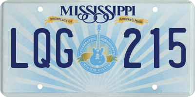 MS license plate LQG215