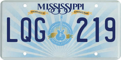 MS license plate LQG219
