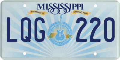 MS license plate LQG220