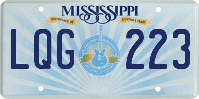 MS license plate LQG223