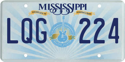 MS license plate LQG224