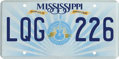 MS license plate LQG226