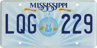 MS license plate LQG229