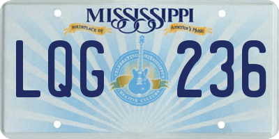 MS license plate LQG236