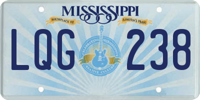 MS license plate LQG238
