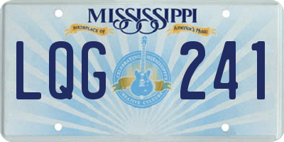 MS license plate LQG241