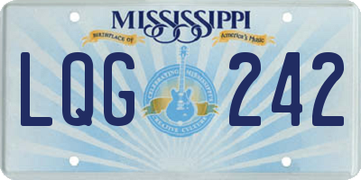MS license plate LQG242