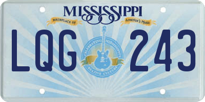 MS license plate LQG243