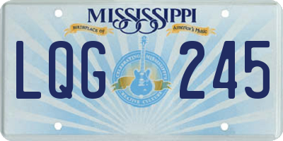 MS license plate LQG245