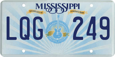 MS license plate LQG249