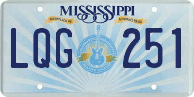 MS license plate LQG251