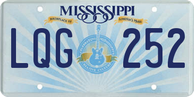 MS license plate LQG252