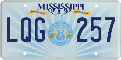 MS license plate LQG257
