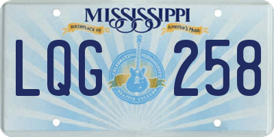 MS license plate LQG258