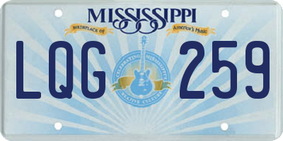 MS license plate LQG259