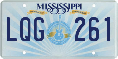 MS license plate LQG261