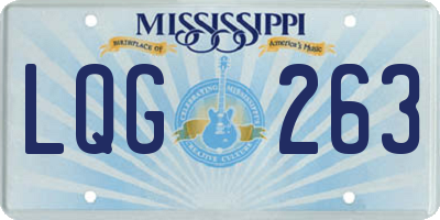 MS license plate LQG263