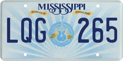 MS license plate LQG265